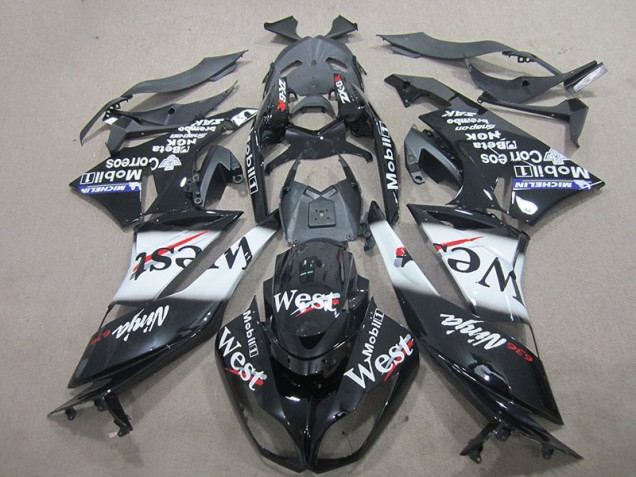 Affordable 2009-2012 Black West Kawasaki ZX6R Motorcycle Fairing Kits UK Affordable 2009-2012 Black West Kawasaki ZX6R Motorcycle Fairing Kits UK