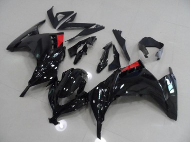 Affordable 2013-2016 Black Red Kawasaki ZX300R Bike Fairing Kit UK