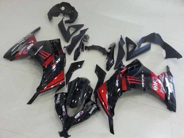 Affordable 2013-2016 Black Red Monster Kawasaki ZX300R Motorcylce Fairings UK Affordable 2013-2016 Black Red Monster Kawasaki ZX300R Motorcylce Fairings UK