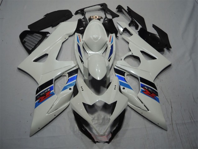 Affordable 2005-2006 White Blue Suzuki GSXR1000 Motorcycle Fairing Kits UK Affordable 2005-2006 White Blue Suzuki GSXR1000 Motorcycle Fairing Kits UK