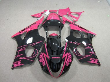Affordable 2003-2004 Pink Black Suzuki GSXR1000 Bike Fairing Kit UK
