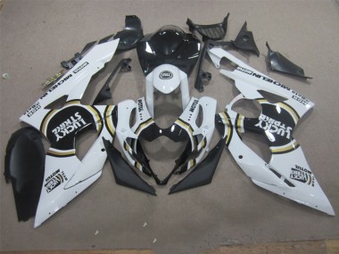 Affordable 2005-2006 White Lucky Strike Black Motul Suzuki GSXR1000 Motorcycle Fairing Kit UK