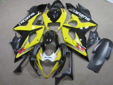 Affordable 2005-2006 Black Yellow Suzuki GSXR1000 Motor Bike Fairings UK