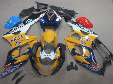 Affordable 2005-2006 Yellow Blue Corona Extra Suzuki GSXR1000 Moto Fairings UK