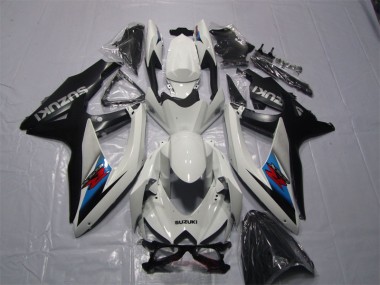 Affordable 2007-2008 White Black Suzuki GSXR1000 Motor Bike Fairings UK