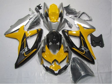 Affordable 2007-2008 Yellow Black Suzuki GSXR1000 Replacement Motorcycle Fairings UK