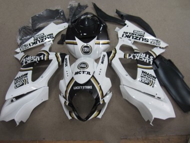 Affordable 2007-2008 White Lucky Strike Black Motul Suzuki GSXR1000 Motorcycle Replacement Fairings UK