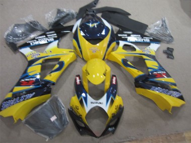 Affordable 2007-2008 Yellow Blue Suzuki GSXR1000 Replacement Fairings UK