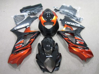 Affordable 2007-2008 Black Orange Suzuki GSXR1000 Motorbike Fairing UK