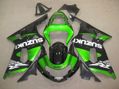 Affordable 2001-2003 Black Green Suzuki GSXR600 Motorbike Fairing UK