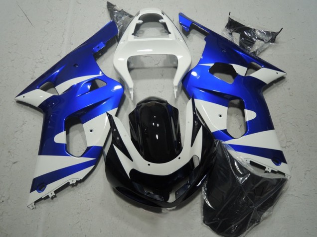 Affordable 2001-2003 White Blue Suzuki GSXR600 Motorcycle Fairing Kit UK Affordable 2001-2003 White Blue Suzuki GSXR600 Motorcycle Fairing Kit UK