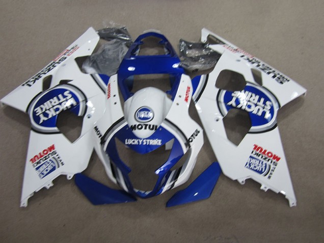 Affordable 2004-2005 Blue White Lucky Strike Motul Suzuki GSXR600 Moto Fairings UK Affordable 2004-2005 Blue White Lucky Strike Motul Suzuki GSXR600 Moto Fairings UK