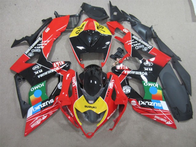 Affordable 2006-2007 Black Red Yellow Jomo Suzuki GSXR600 Bike Fairings UK Affordable 2006-2007 Black Red Yellow Jomo Suzuki GSXR600 Bike Fairings UK