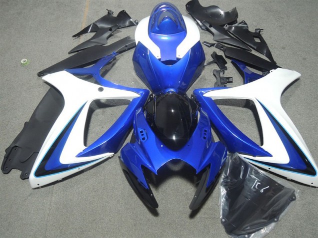 Affordable 2006-2007 Blue White Black Suzuki GSXR600 Motorbike Fairing UK Affordable 2006-2007 Blue White Black Suzuki GSXR600 Motorbike Fairing UK