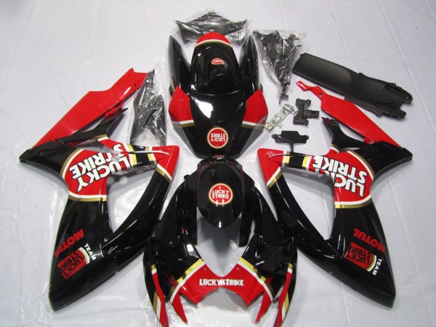 Affordable 2006-2007 Black Red Lucky Strike Motul Suzuki GSXR600 Bike Fairing Kit UK Affordable 2006-2007 Black Red Lucky Strike Motul Suzuki GSXR600 Bike Fairing Kit UK