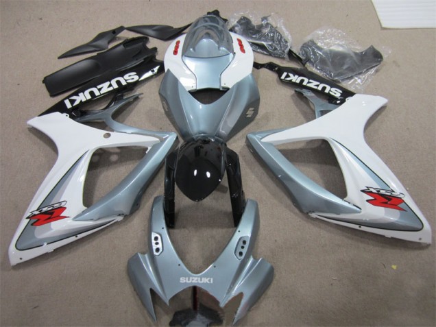 Affordable 2006-2007 White Grey Suzuki GSXR600 Motorbike Fairings UK Affordable 2006-2007 White Grey Suzuki GSXR600 Motorbike Fairings UK