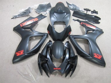 Affordable 2006-2007 Black Red Decal Suzuki GSXR600 Motorcycle Fairing UK