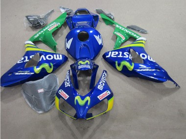 Affordable 2006-2007 Blue Movistar Castrol Suzuki GSXR600 Motorcycle Fairing Kit UK
