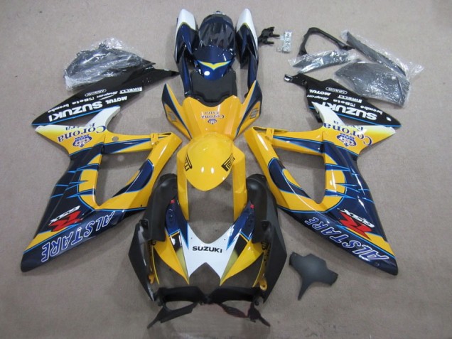 Affordable 2008-2010 Blue Yellow Corona Extra Suzuki GSXR600 Motor Bike Fairings UK Affordable 2008-2010 Blue Yellow Corona Extra Suzuki GSXR600 Motor Bike Fairings UK
