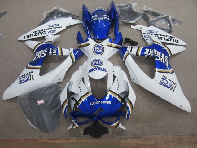 Affordable 2008-2010 White Lucky Strike Blue Motul Suzuki GSXR600 Motor Fairings UK Affordable 2008-2010 White Lucky Strike Blue Motul Suzuki GSXR600 Motor Fairings UK