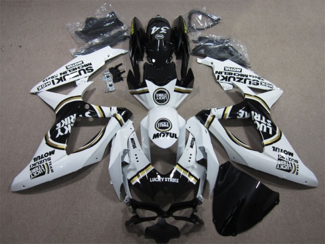 Affordable 2008-2010 White Lucky Strike Black Motul Suzuki GSXR600 Motorbike Fairings UK Affordable 2008-2010 White Lucky Strike Black Motul Suzuki GSXR600 Motorbike Fairings UK