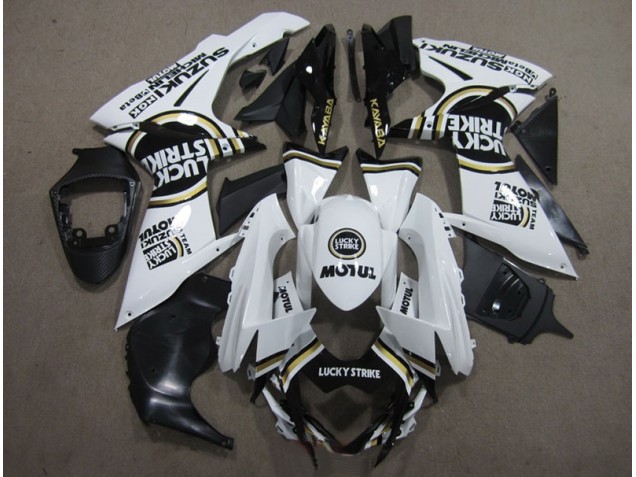 Affordable 2011-2021 White Lucky Strike Black Motul Suzuki GSXR600 Motorcycle Bodywork UK Affordable 2011-2021 White Lucky Strike Black Motul Suzuki GSXR600 Motorcycle Bodywork UK