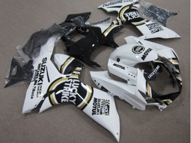 Affordable 2011-2021 White Lucky Strike Black Motul Suzuki GSXR600 Motor Fairings UK