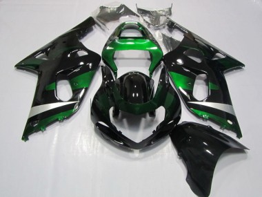 Affordable 2001-2003 Black Green Suzuki GSXR750 Motorcycle Fairing UK
