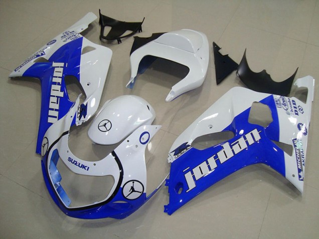 Affordable 2001-2003 Blue White Jordan Suzuki GSXR750 Motorcycle Bodywork UK
