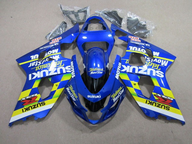 Affordable 2004-2005 Blue Telefunica Movistar Motul Suzuki GSXR750 Motorcycle Fairings Kit UK Affordable 2004-2005 Blue Telefunica Movistar Motul Suzuki GSXR750 Motorcycle Fairings Kit UK