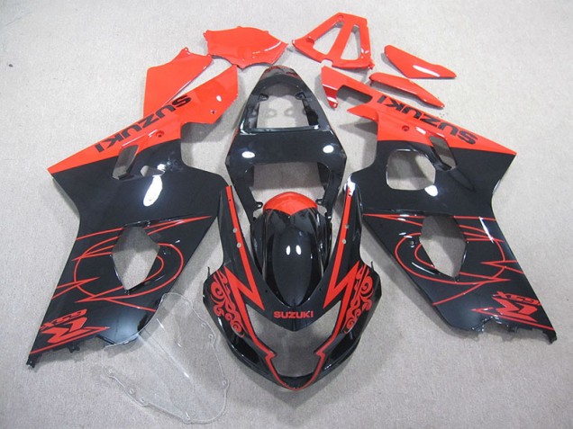 Affordable 2004-2005 Red Black Suzuki GSXR750 Motorcycle Fairings UK