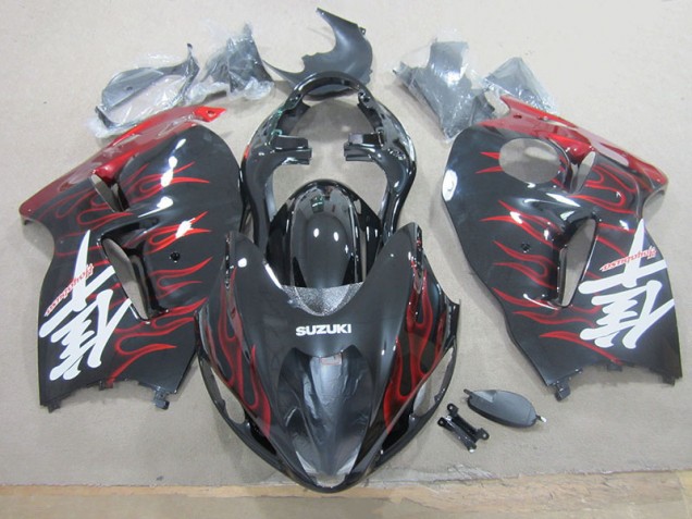 Affordable 1996-2007 Black Red Flame Suzuki GSXR1300 Hayabusa Motorcylce Fairings UK Affordable 1996-2007 Black Red Flame Suzuki GSXR1300 Hayabusa Motorcylce Fairings UK
