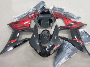Affordable 2002-2003 Black Red Decal Yamaha YZF R1 Motor Bike Fairings UK