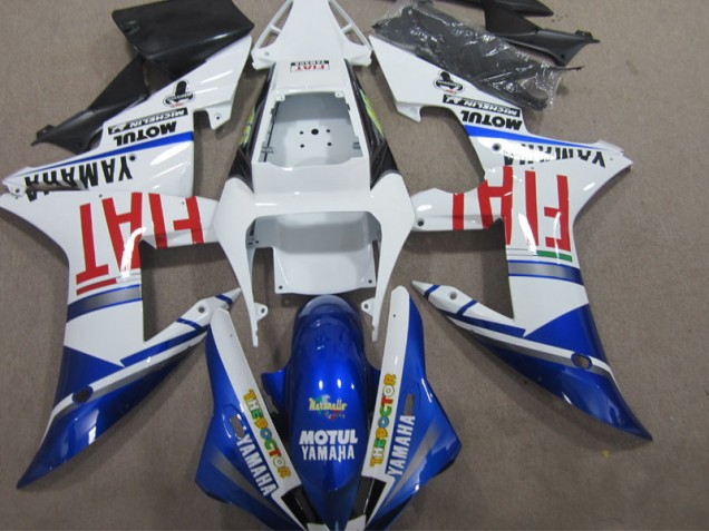 Affordable 2002-2003 Blue White Motul Fiat Yamaha YZF R1 Motorcycle Bodywork UK