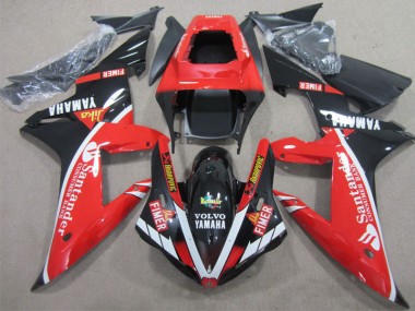 Affordable 2002-2003 Red Black Santander Yamaha YZF R1 Motorcycle Fairings Kits UK