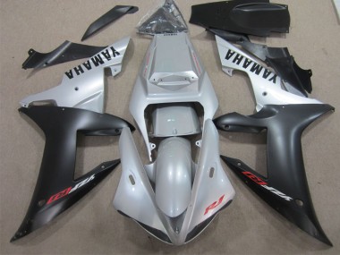 Affordable 2002-2003 Silver Black Yamaha YZF R1 Motorcycle Replacement Fairings UK