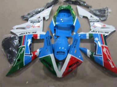 Affordable 2002-2003 Blue Black Motul Yamaha YZF R1 Motorcycle Fairings Kit UK