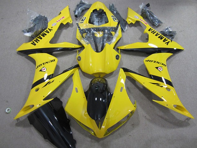 Affordable 2004-2006 Yellow Dunlop Yamaha YZF R1 Motorcycle Fairing Kits UK