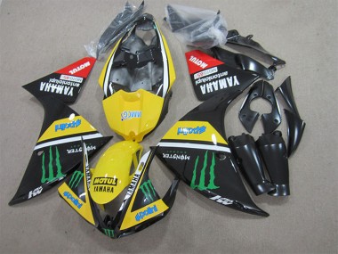 Affordable 2009-2011 Black Yellow Motul Monster Yamaha YZF R1 Bike Fairing UK