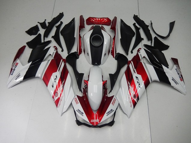 Affordable 2015-2022 Black Red White Yamaha YZF R3 Motorcycle Fairings UK