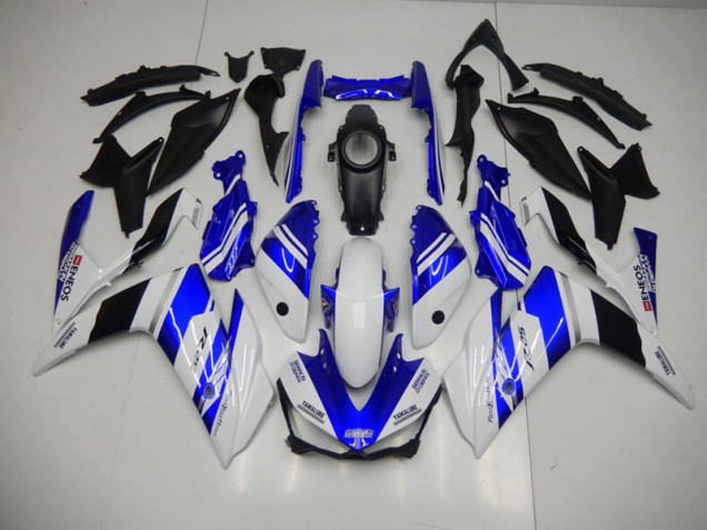 Affordable 2015-2022 Blue White Blue White ENEOS Yamaha YZF R3 Bike Fairings UK