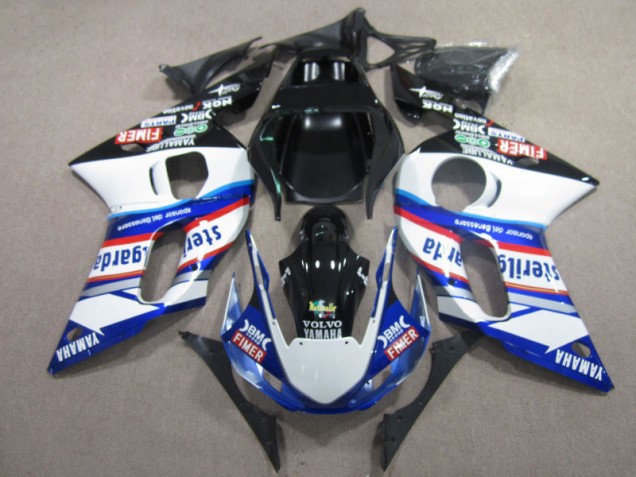Affordable 1998-2002 BM FIMER VOLVO Blue White Black Yamaha YZF R6 Motor Fairings UK