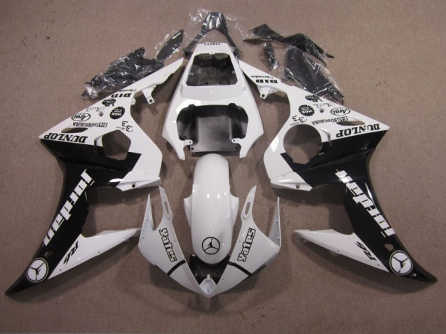 Affordable 2003-2005 White Black Yamaha YZF R6 Motorbike Fairings UK
