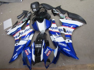 Affordable 2006-2007 White Blue Sterilgarda Volvo Yamaha YZF R6 Motorcylce Fairings UK