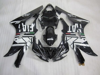 Affordable 2006-2007 Black White Motul Fiat Yamaha YZF R6 Motorcycle Fairings UK