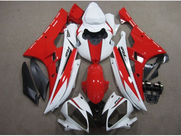 Affordable 2006-2007 White Red Black Decal Yamaha YZF R6 Motorcycle Fairing UK