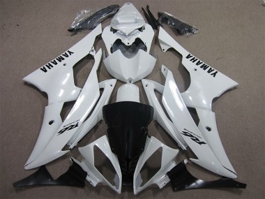 Affordable 2008-2016 White Black Decal Yamaha YZF R6 Motorcycle Fairing Kits UK
